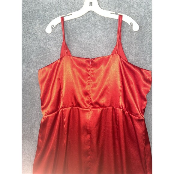 Lane Bryant Dress Womens 28 Red Midi Faux Wrap Cocxktail Glam Holiday Party - Picture 9 of 12